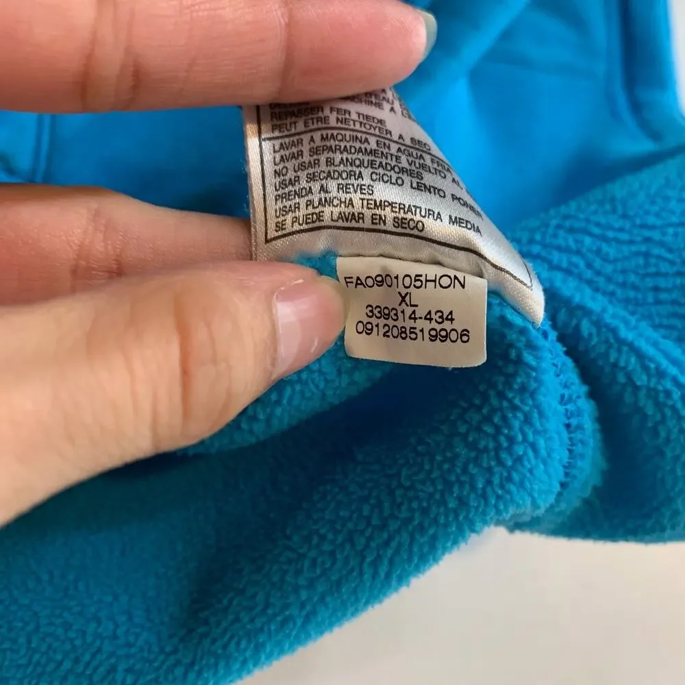 Nike Vest Womens XL Peacock Therma Fit Fleece Lined Full Zip Pocket Hidden Hood